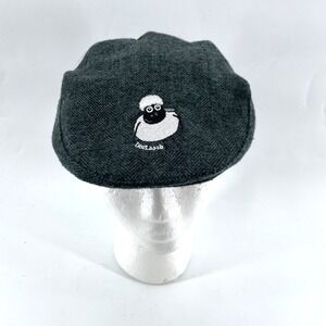 The Flaherty Flock Newsboy Flat Hat Cap Youth Sz M Herringbone Irish Wool Blend